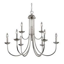  1529CH/20 - Thomas - Williamsport 34'' Wide 9-Light Chandelier - Brushed Nickel