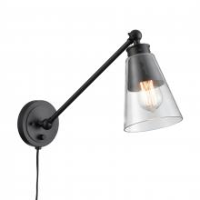  52343/1 - Albany 9.25'' High 1-Light Swingarm Sconce - Matte Black