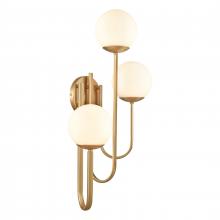  89673/3 - Caroline 28'' High 3-Light Left Sconce - Brushed Gold