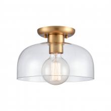  89954/1 - Brewer 10'' Wide 1-Light Semi Flush Mount - Brushed Gold