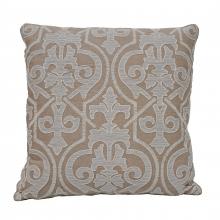  HVT0897-9979 - Embroidered Scrollwork 20x20'' Pillow - Tan